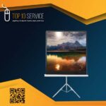 پرده نمایش پایه دار اسکوپ 180x180
