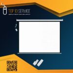 پرده 2*2 ویدئو پروژکتور برقی